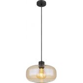 Globo Lighting Giuseppe lampa wisząca 1x40W czarny mat/bursztynowy 15566HA