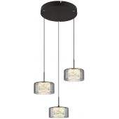 Globo Lighting Fogsy lampa wisząca 3x24 W czarna 15634-3