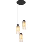 Globo Lighting Backey lampa wisząca 3x40W czarny mat/przydymiony 15799-3H