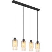 Globo Lighting Backey lampa wisząca 4x40W czarny mat/przydymiony 15799-4H