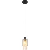 Globo Lighting Backey lampa wisząca 1x40W czarny mat/przydymiony 15799H