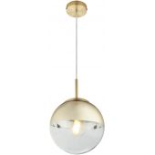 Globo Lighting Varus lampa wisząca 1x40W złoty/przezroczysty 15855