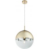 Globo Lighting Varus lampa wisząca 1x40W złoty/przezroczysty 15857