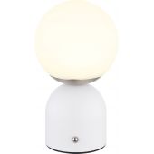 Globo Lighting Julsy lampa stołowa 1x2,5W LED biały mat/nikiel mat 21006W