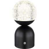 Globo Lighting Julsy lampa stołowa 1x2,5W LED czarny mat/przezroczysty 21007S