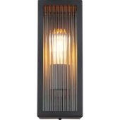 Globo Lighting Gundula kinkiet zewnętrzny 1x60W czarny/szkło ryflowane 31980