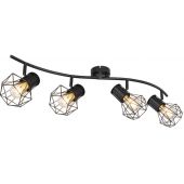 Globo Lighting Priska lampa podsufitowa 4x40W czarna 54017-4