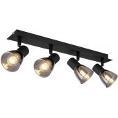 Globo Lighting Claude lampa podsufitowa 4x40W czarny mat/przydymiony 54307-4