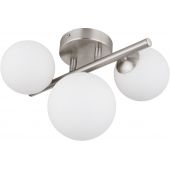 Globo Lighting Riha kinkiet 3x3,5 cm nikiel mat/szkło opalizowane 56140-3W