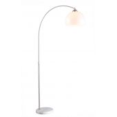 Globo Lighting Newcastle lampa stojąca 1x40W biała/satyna/marmur 58227