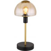 Globo Lighting Kokkini lampa stołowa 1x25 W czarna-bursztynowa 21914A