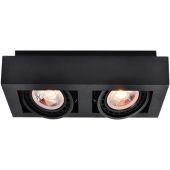 GTV Loid lampa podsufitowa 2x40 W czarna OS-LOID-2GU10-10-DEC