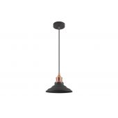 GTV Loret lampa wisząca 1x40 W czarna OS-LOR-M-E27-10-DEC