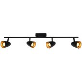 Italux Tino lampa podsufitowa 4x10 W czarna SPL-36748-4-BK-GD