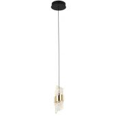 Italux Tonga lampa wisząca 1x8 W czarna PND-26374-1-8W-3K-BK-GD