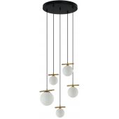 Italux Merseta lampa wisząca 5x65 W złota PND-463325A-BRO+W