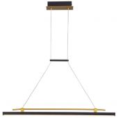 Italux Merlot lampa wisząca 1x16 W czarna PND-54638F-16W-3K-BK-GD