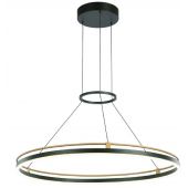 Italux Merlot lampa wisząca 1x28 W czarna PND-54638R-28W-3K-BK-GD