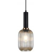 Italux Antiola lampa wisząca 1x40 W czarna PND-5588-1M-BK+AMB