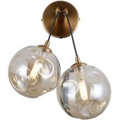 Italux Perlos kinkiet 2x5 W mosiądz miodowy-bursztynowy WL-54456-2-HB-AMB