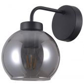 Italux Poggi kinkiet 1x40 W czarny-przydymiony WL-28028-1