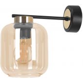 Kaja Iga kinkiet 1x15 W czarny-złoty-bursztynowy K-5513