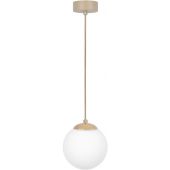 Kaja Savia lampa wisząca 1x10 W biała-złota-beżowa K-5790