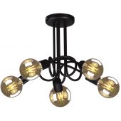 Kaja Deze lampa podsufitowa 5x60W czarna K-3621