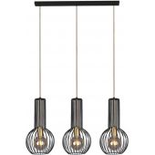 Kaja Arvi Black lampa wisząca 3x60W czarny/złoty K-4521