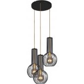 Kaja Arvi Black lampa wisząca 3x60W czarny/złoty K-4522