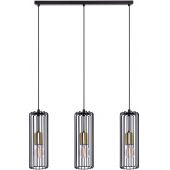 Kaja Gabia lampa wisząca 3x60W czarny/złoty K-4936