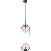 Kaja Venta lampa wisząca 2x40 W czarna-bursztynowa K-5121