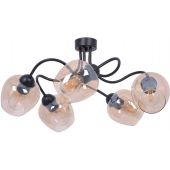 Kaja Diuna lampa podsufitowa 5x60W czarny/bursztynowy K-5191