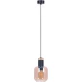 Kaja Doka lampa wisząca 1x40W czarny/bursztynowy K-5265