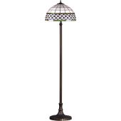 Kaja Tifany lampa stojąca 1x60W wielokolorowa K-F182208