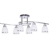 Kaja Samira lampa podsufitowa 6x40W chrom/szkło białe K-JSL-8090/6CHR