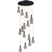 Kaja Arvi Black lampa wisząca 15x60W czarny/złoty KP-15