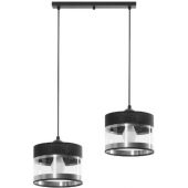 Lampex Leone lampa wisząca 2x40W czarna 854/2L
