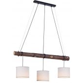 Leuchten Direkt Bark lampa wisząca 3x40W drewno/czarny/beżowy 11238-79