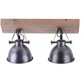 Leuchten Direkt Samia lampa podsufitowa 2x40W żelazo/drewno 11982-77