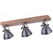 Leuchten Direkt Samia lampa podsufitowa 3x40W żelazo/drewno 11983-77