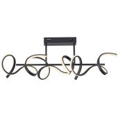 Leuchten Direkt Curls lampa podsufitowa 3x8,6W czarna 19032-18