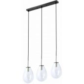 Light Prestige Fondi lampa wisząca 3x40W czarny/szkło przezroczyste LP-1214/3L