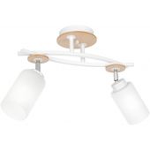 Luminex Tokio lampa podsufitowa 2x15 W biała-drewno 1517