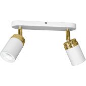 Luminex Reno lampa podsufitowa 2x8W biały/złoty 5155