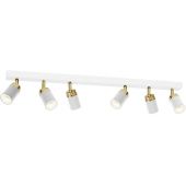 Luminex Reno lampa podsufitowa 6x8W biały/złoty 5158