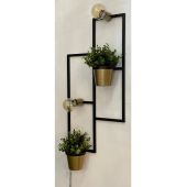 Luminex Flower Wall kinkiet 2x15W czarny/złoty 5337