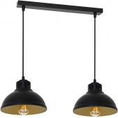 Luminex Sven lampa wisząca 2x60W czarny/złoty 9143