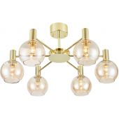 Markslöjd Ambra lampa podsufitowa 6x40 W mosiądz-bursztynowa 109152