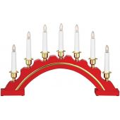 Markslöjd Celine lampa stołowa - świecznik świąteczny 7x3W czerwony/biały 700447